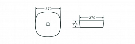 Раковина накладная Terminus Классик 370х370х115 Альметьевск - фото 3