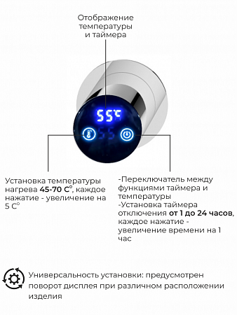 Рондо П2 350х760 электро Полотенцесушитель TERMINUS Нержавеющая сталь Альметьевск - фото 5