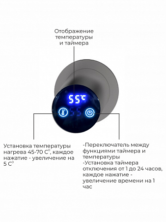 Аккорд П5 500х800 электро Полотенцесушитель TERMINUS Оружейная сталь Альметьевск - фото 4